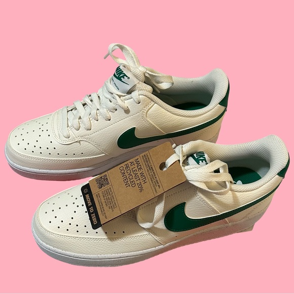 NWTIB! WOMEN’S NIKE COURT VISION LOW NEXT NATURE.  WHITE/SAIL/MALACHITE. SZ 10.5 - Picture 15 of 16